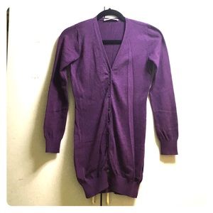 Giordano purple long cardigan